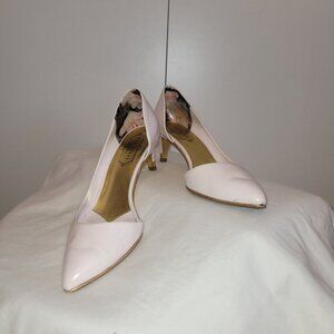 Ted Baker Zenadia Patent Leather Kitten Heels in Pastel Pink Size 6.5